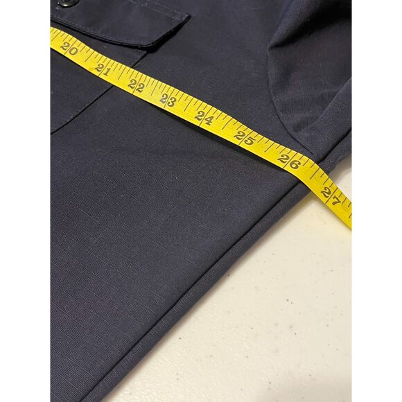 Tactical Field Shirt Rip-StopMens Blue XL PolyCotton Long Sleeve Button Front - Picture 14 of 15